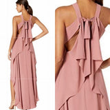 BCBGMAXAZRIA Chiffon High-Low Dress