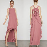 BCBGMAXAZRIA Chiffon High-Low Dress