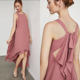 BCBGMAXAZRIA Chiffon High-Low Dress