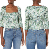 VINCE Floral Square Neck Blouse