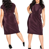 CITY CHIC Plum Baby Pleat