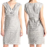 LONDON TIMES Silver Cocktail Dress