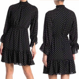 DONNA MORGAN Georgette Polka Dot Dress