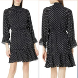 DONNA MORGAN Georgette Polka Dot Dress