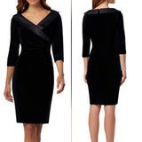 TAHARI ASL Velvet Bodycon Dress