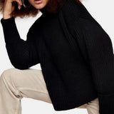 TOPSHOP Fuzzy Mock Neck Sweater