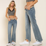 Frayed Flare Jeans