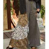 Wide Leg Patchwork Pants