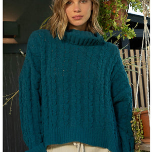 Chenille Turtleneck Sweater