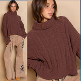 Chenille Turtleneck Sweater