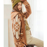 Zip Front Aztec Cardigan Sweater