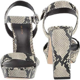 VIA SPIGA V-Saville Snakeskin Heels