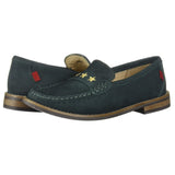 MARC JOSEPH Kid's Embroidered Leather Emerald Madison Loafers