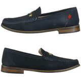 MARC JOSEPH Kid's Embroidered Leather Navy Madison Loafers