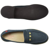 MARC JOSEPH Kid's Embroidered Leather Navy Madison Loafers