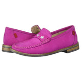 MARC JOSEPH Girl's Embroidered Leather Pink Madison Loafers