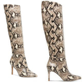 STEVE MADDEN Kimari Snakeskin Knee Boots