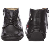 MARC JOSEPH Kid's Embroidered Black Leather Houston Bootie