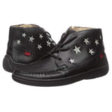 MARC JOSEPH Kid's Embroidered Black Leather Houston Bootie