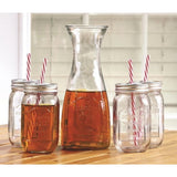 Mason Jar & Carafe Beverage Set with Straws