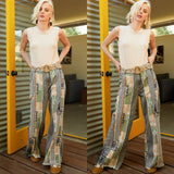 Wide Leg Patchwork Jeans