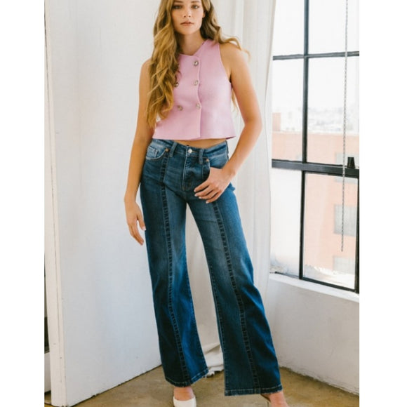 Wide Leg Outseam Jeans