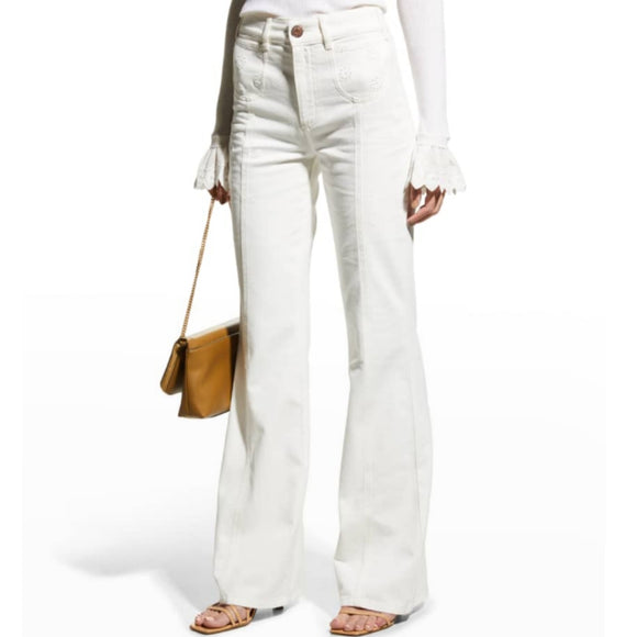 SEE BY CHLOE Embroidered Flare Jeans
