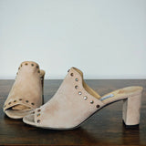JIMMY CHOO Myla Studded Suede Mules