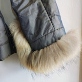 Vintage Fur Trimmed Belted Jacket