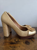 TORY BURCH Raffia Platform Pumps