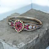 Vintage Ruby Hinge Bracelet