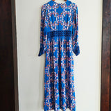 SANDRO Roberta Eyelet Lace-Inset Maxi Dress