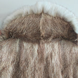 Vintage Belted Nutria & Lynx Fur Coat