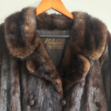 Vintage Mink Fur Long Coat