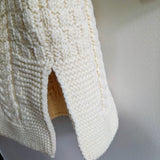 Vintage Aran Cable Knit Cardigan Sweater