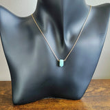 Amazonite Bar Pendant Necklace
