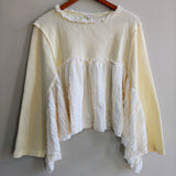 POL Waffle Knit Spliced Top