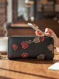 COACH Floral Accordion Zip Wallet