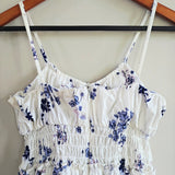 WAYF Wisteria Floral Tiered Midi Dress