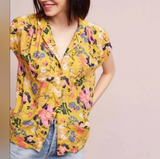 MAEVE BY ANTHROPOLOGIE Raffine Floral Top