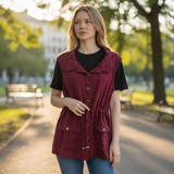 Vintage Crochet Back Utility Vest