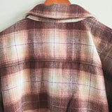 FOR THE REPUBLIC Cropped Plaid Shacket