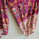 DEMOCRACY Floral Peasant Blouse