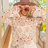 Floral Crochet Sweater