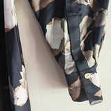 VINCE Lisianthus Tie Front Satin Shirt Dress