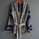 Vintage Belted Wrap Cardigan Sweater