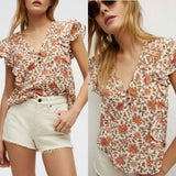 VERONICA BEARD Joi Floral Top