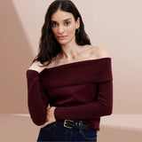 BANANA REPUBLIC Ribbed Off-Shoulder Sweater