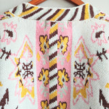 Paisley Knit Cardigan Sweater