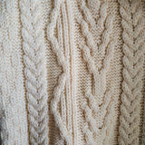 Vintage Aran Cable Knit Cardigan Sweater